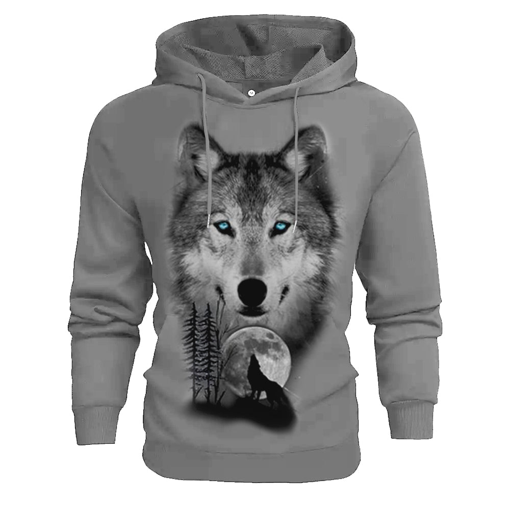 Howling Moon Wolf Hoodie