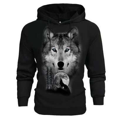 Howling Moon Wolf Hoodie