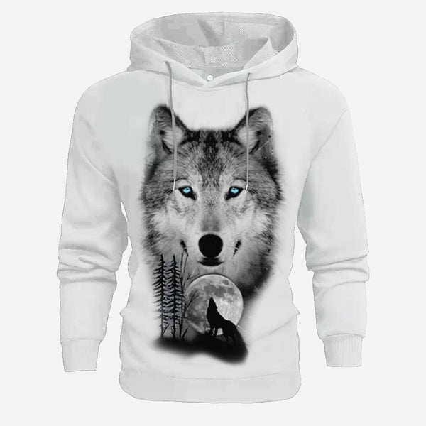 Howling Moon Wolf Hoodie