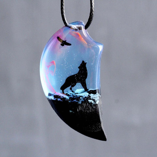 Wolf Howling Necklace