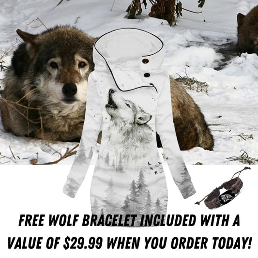 Women's Wolf Coat For Spring